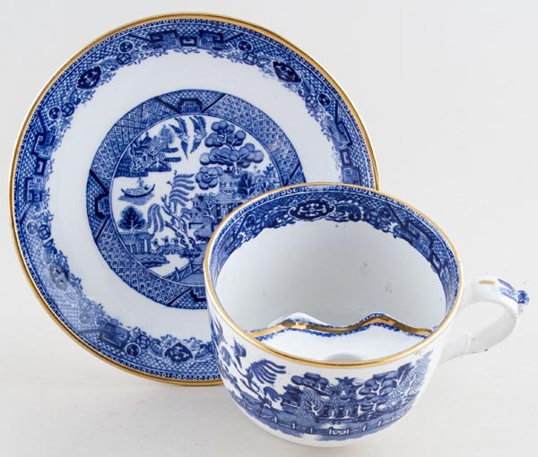 Moustache Cup and Saucer jumbo c1895